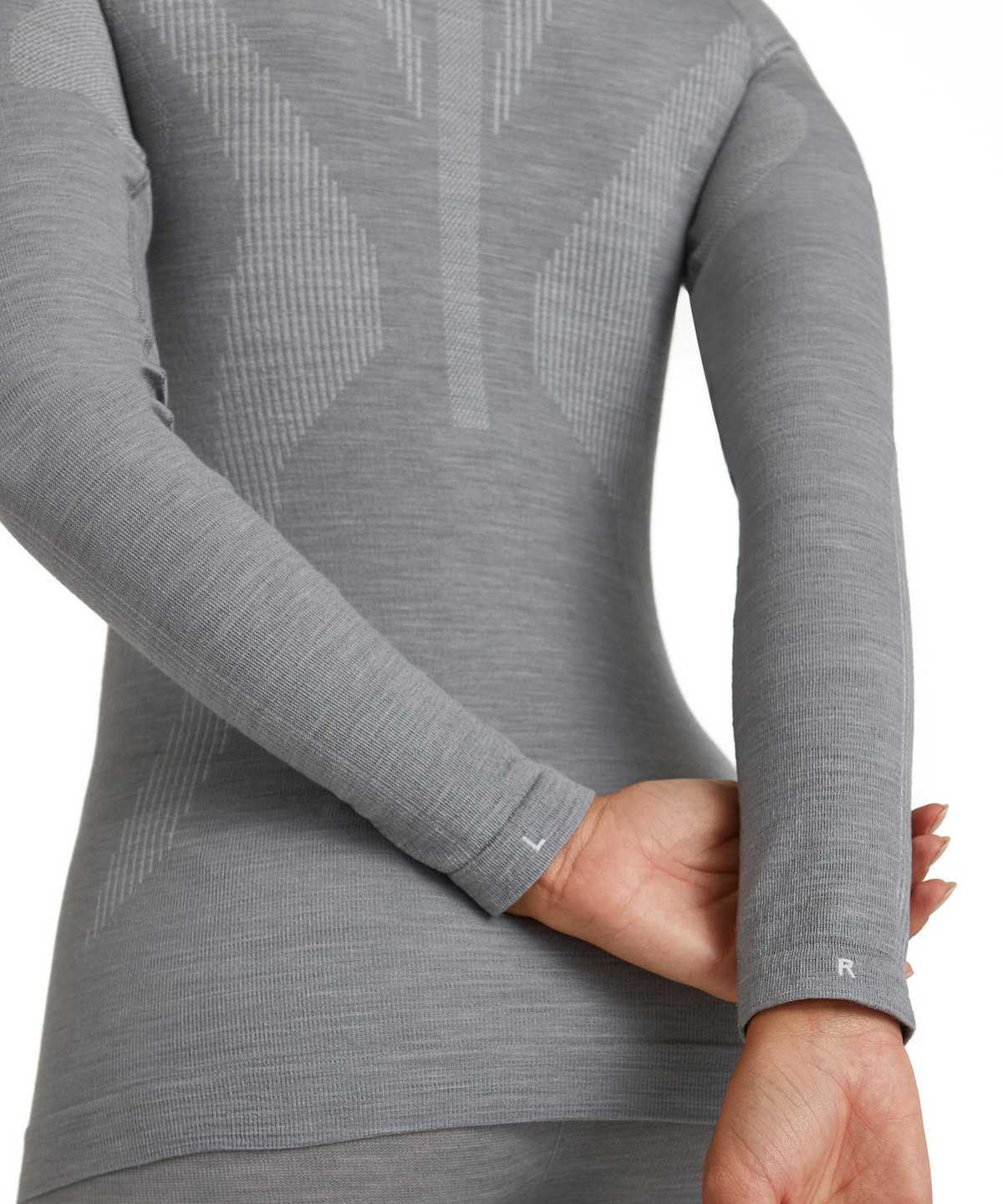 Women Falke Long sleeve shirt Wool-Tech Long Sleeve Shirts Grey | KZDARC385