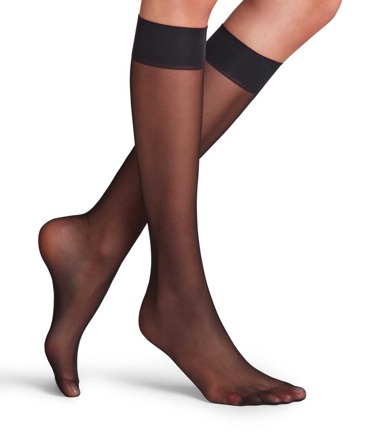 Women Falke Matt Deluxe 20 DEN Knee-high Socks Socks Black | DBLEQU398