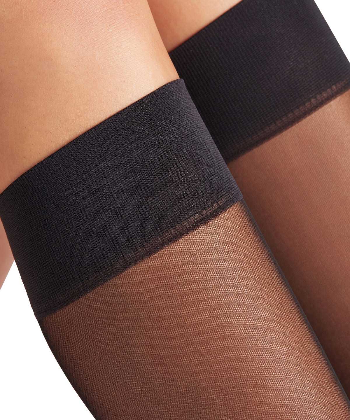 Women Falke Matt Deluxe 20 DEN Knee-high Socks Socks Black | DBLEQU398