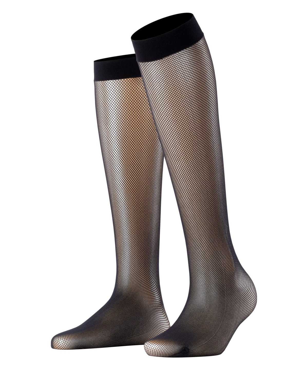 Women Falke Net Knee-high Socks Socks Black | UIDHKT043