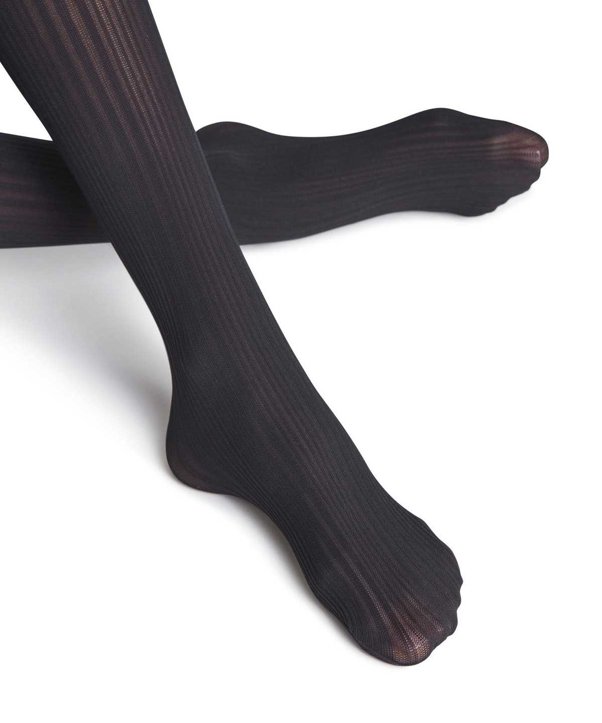 Women Falke Prime Rib 60 DEN Tights Tights Black | QDJBTA196