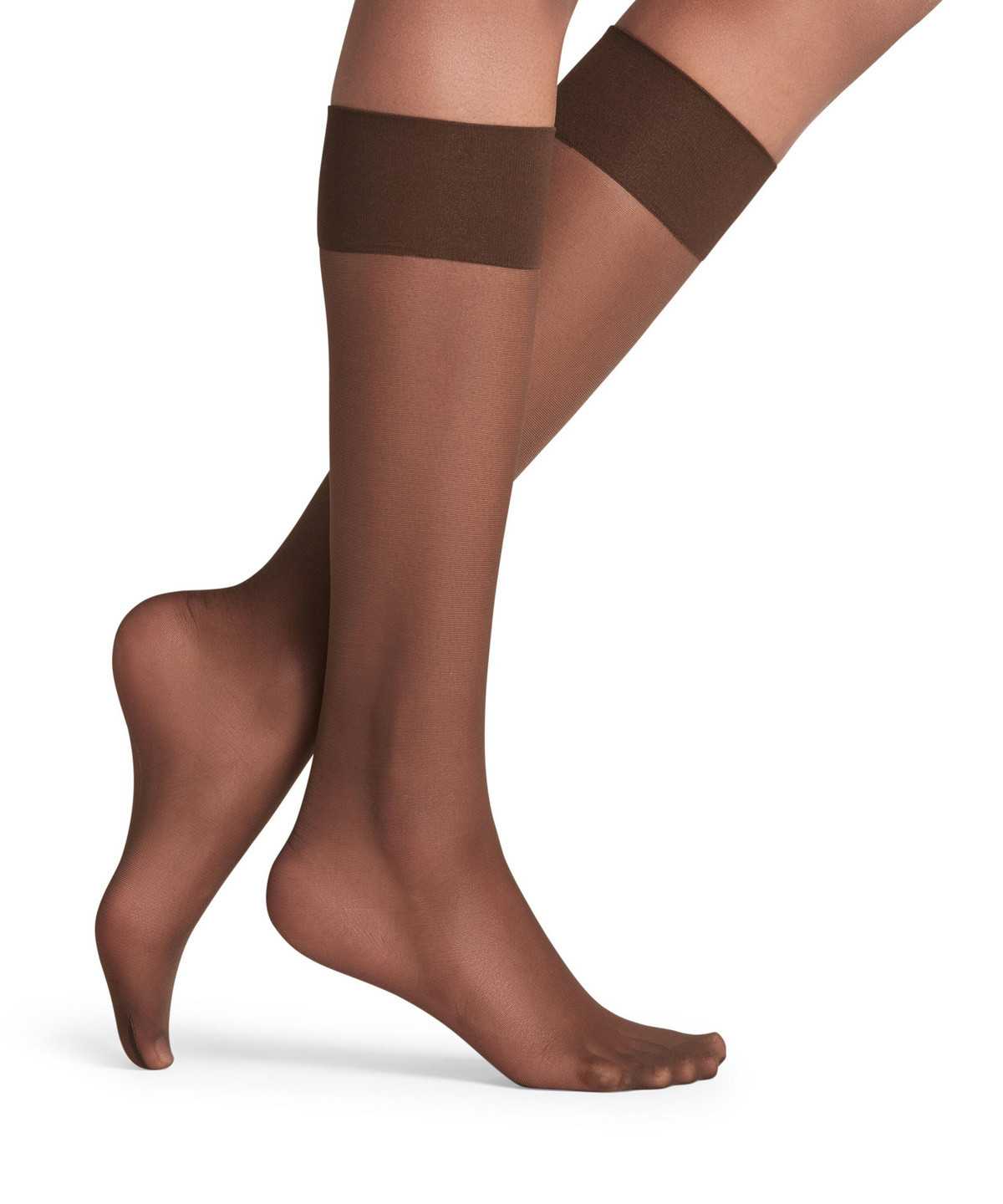 Women Falke Pure Matt 20 DEN Knee-high Socks Socks Brown | EVOIZC824