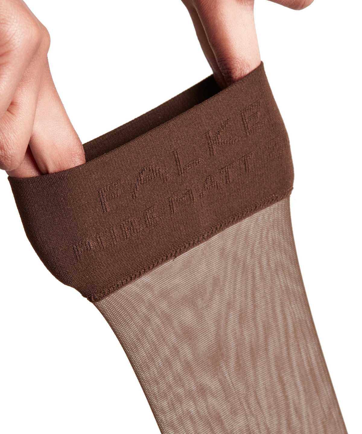 Women Falke Pure Matt 20 DEN Knee-high Socks Socks Brown | EVOIZC824