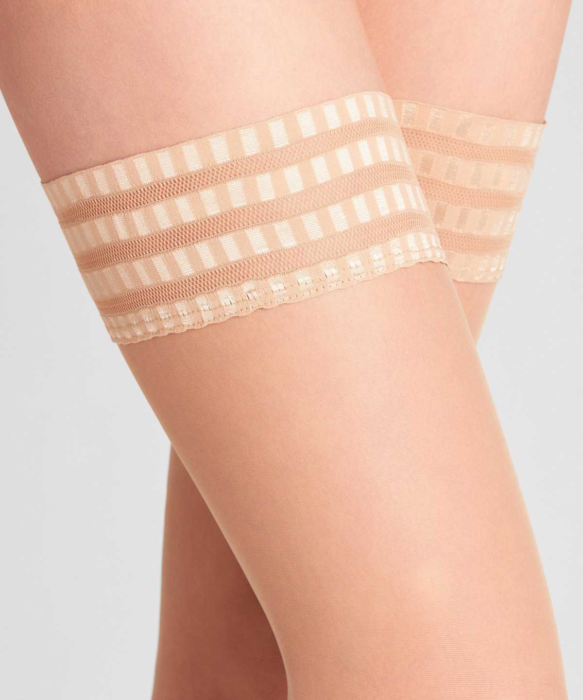 Women Falke Pure Matt 20 DEN Stay-ups Thigh Highs Beige | HINLYF374