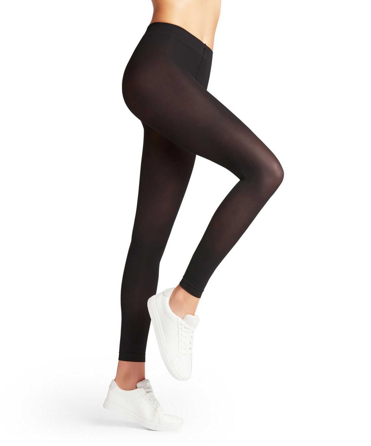 Women Falke Pure Matt 50 DEN Leggings Leggings Black | BKMERI681