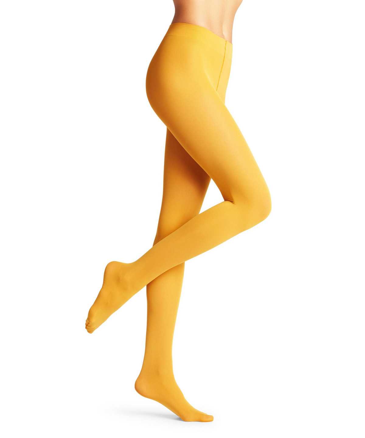 Women Falke Pure Matt 50 DEN Tights Tights Yellow | CMKEIY645