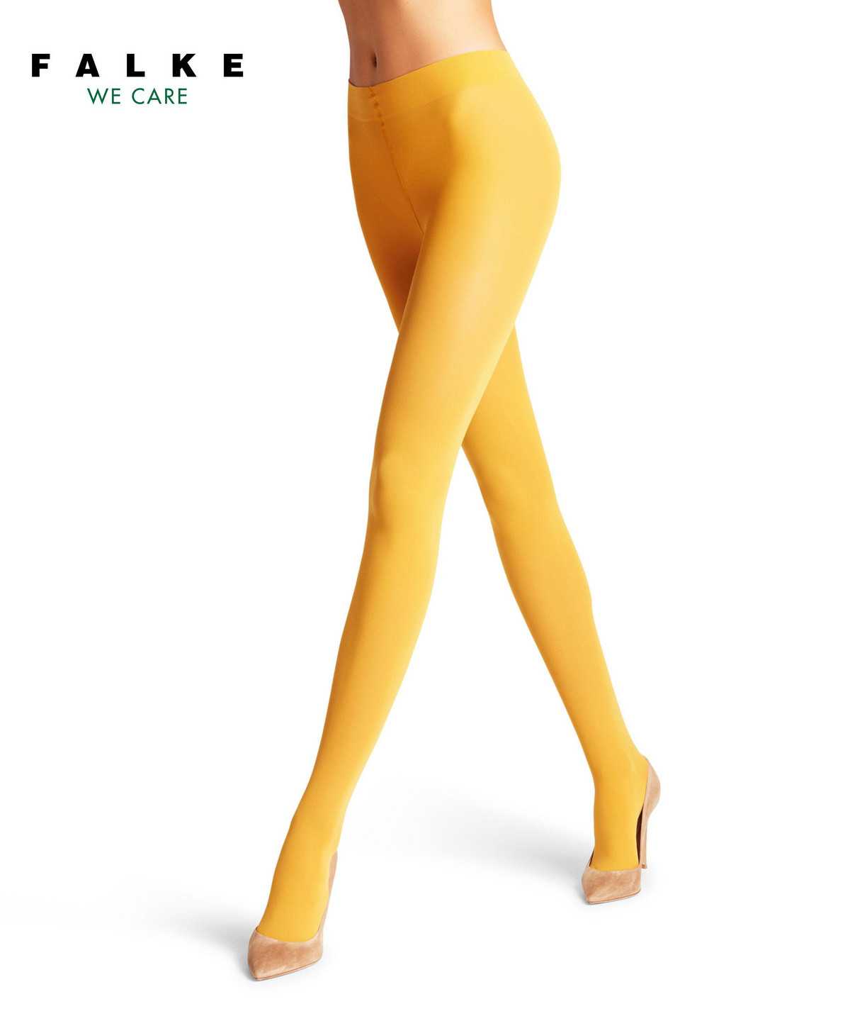 Women Falke Pure Matt 50 DEN Tights Tights Yellow | CMKEIY645