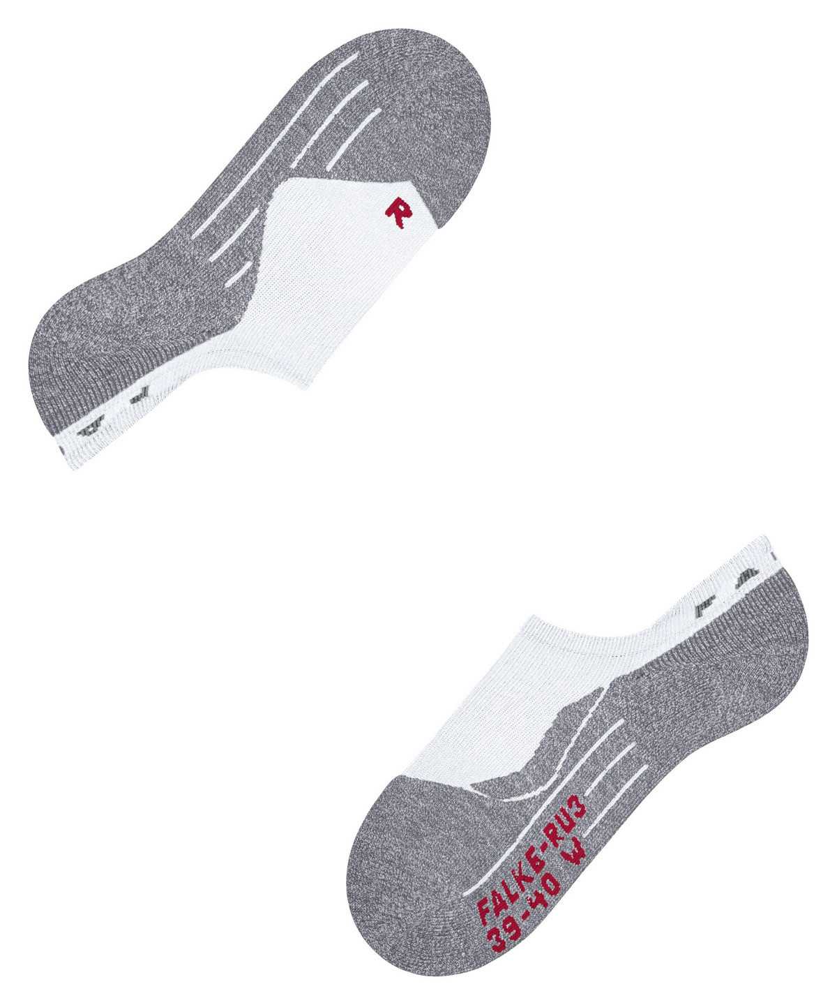 Women Falke RU3 Comfort Invisible Running Invisibles Sports Socks White | TBSDWV946