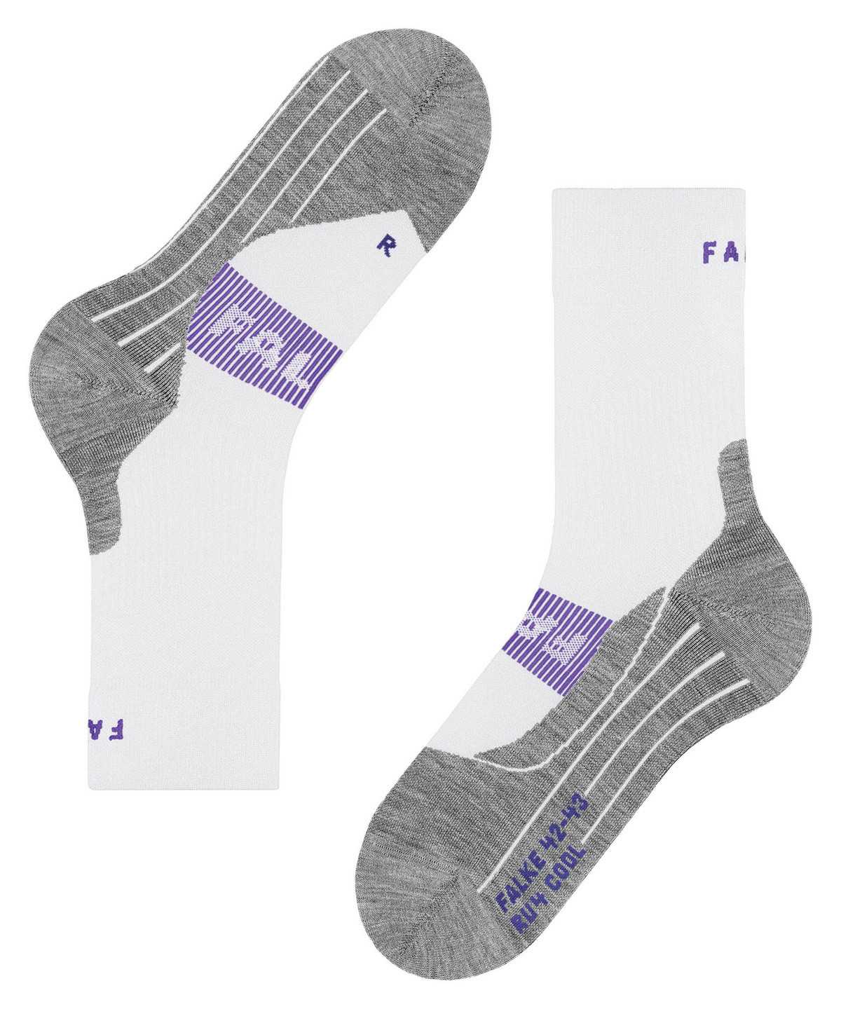 Women Falke RU4 Endurance Cool Running Socks Sports Socks White | MGTJLP817