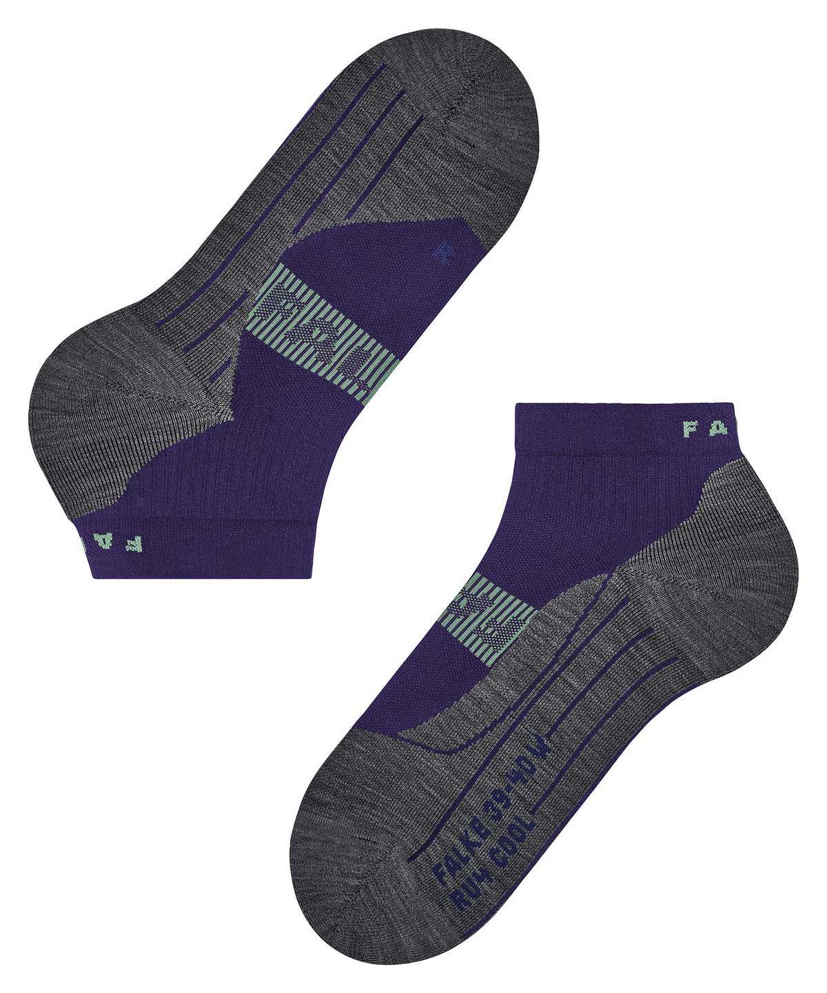 Women Falke RU4 Endurance Cool Short Running Short sock Sports Socks Purple | JLDWRN942