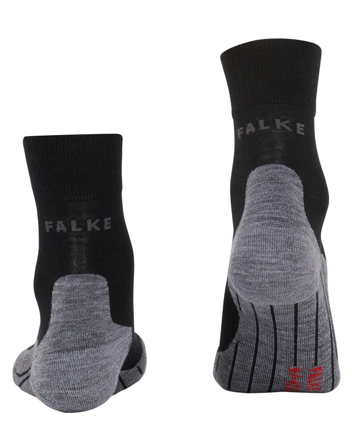 Women Falke RU4 Endurance Wool Running Socks Sports Socks Black | PHTJSZ467