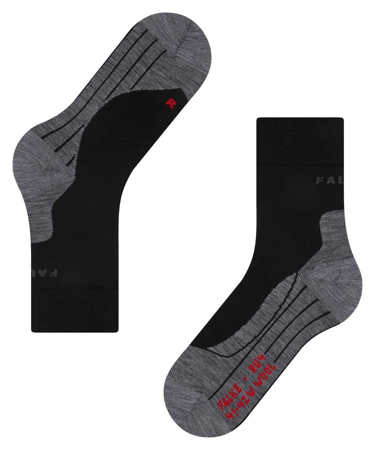 Women Falke RU4 Endurance Wool Running Socks Sports Socks Black | PHTJSZ467