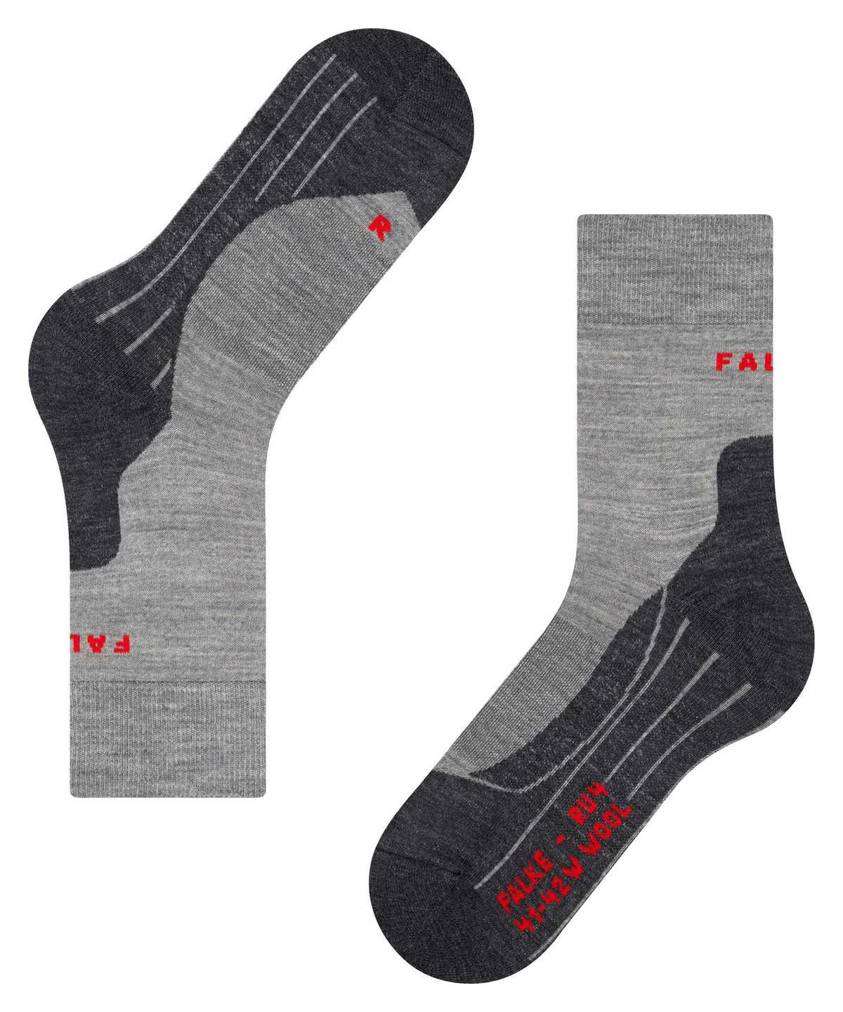 Women Falke RU4 Endurance Wool Running Socks Sports Socks Grey | YPLHDR036