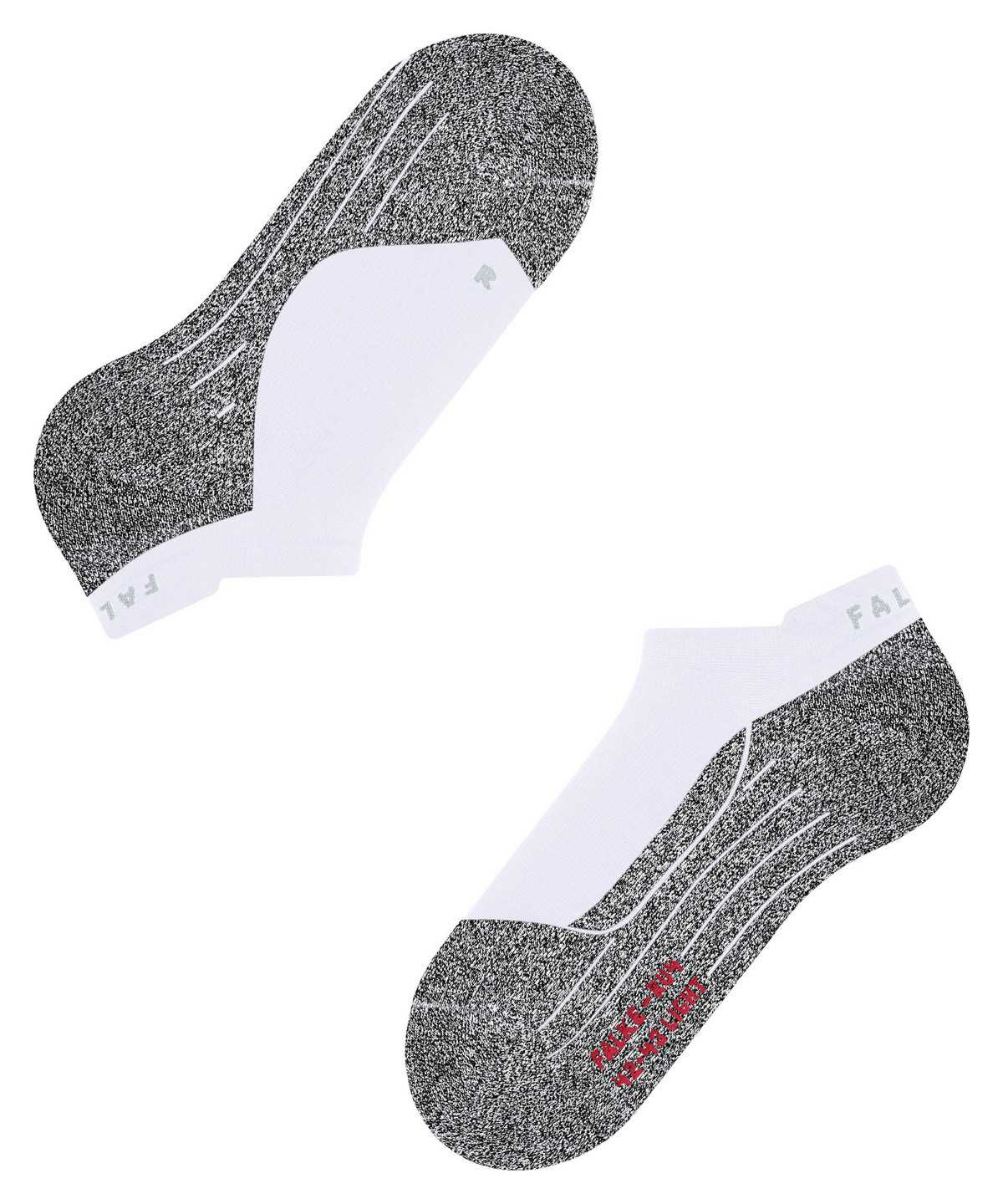 Women Falke RU4 Light Performance Invisible Running Invisibles Sports Socks White | ZLAGHR497