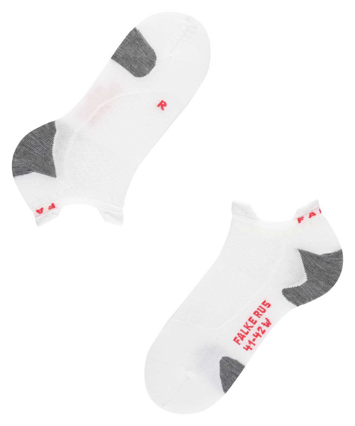 Women Falke RU5 Race Invisible Running Invisibles Sports Socks White | XGTUSP586