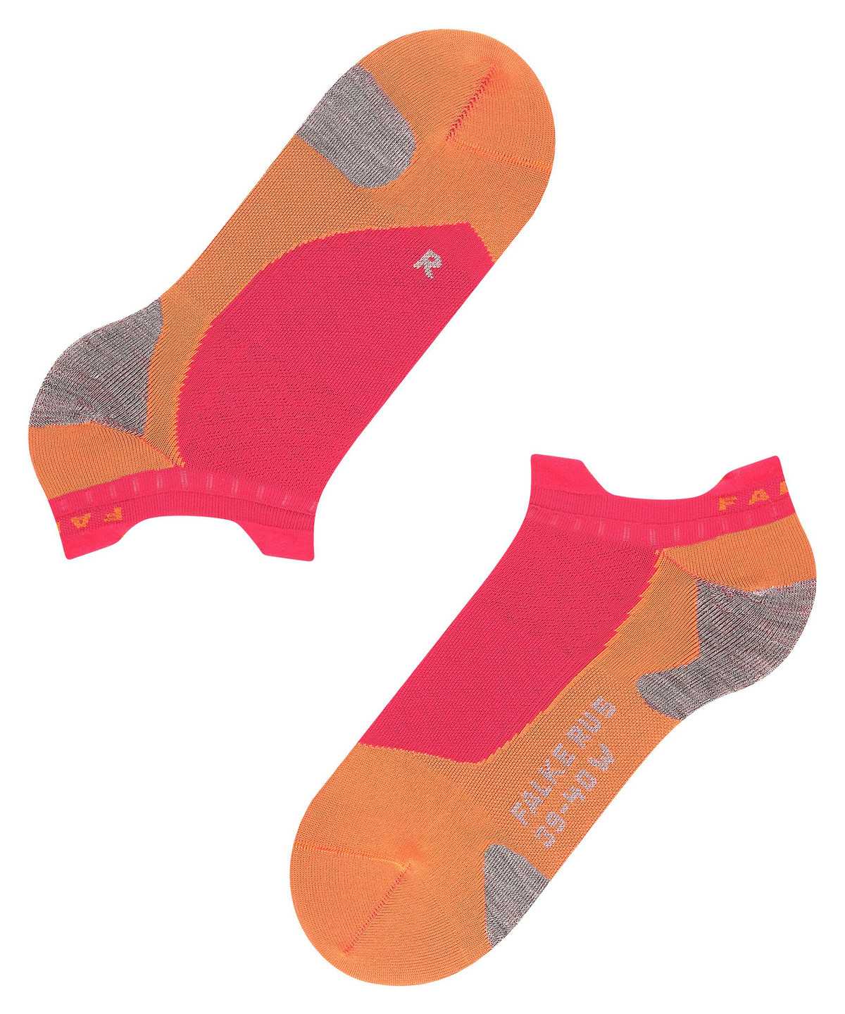 Women Falke RU5 Race Invisible Running Invisibles Sports Socks Red | QYUFZM459