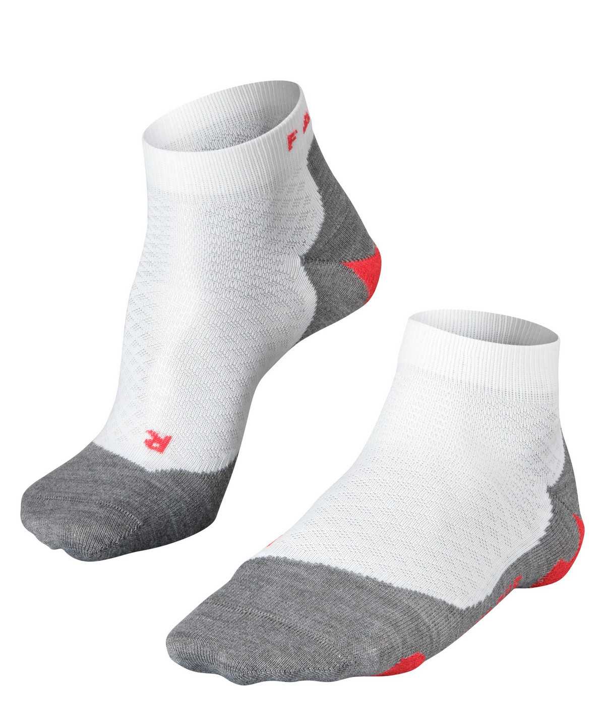 Women Falke RU5 Race Short Running Short sock Sports Socks White | TUOBYC849