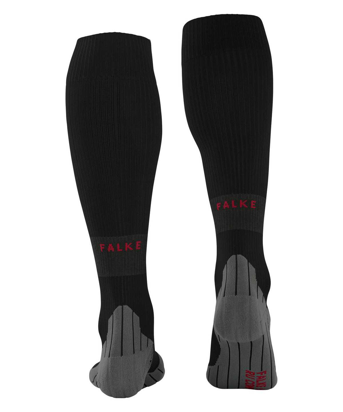 Women Falke RU Compression Energy Running Knee-high Socks Sports Socks Black | ZIVONU392