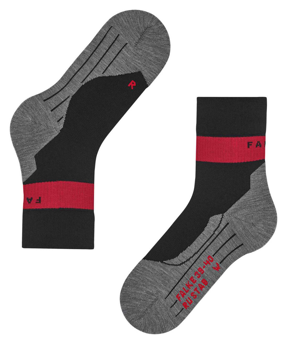 Women Falke RU Compression Stabilizing Running Socks Sports Socks Black | EGUJSL563