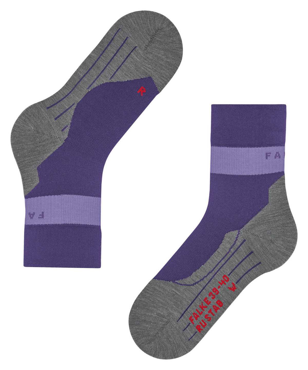 Women Falke RU Compression Stabilizing Running Socks Sports Socks Purple | WVHSPD908