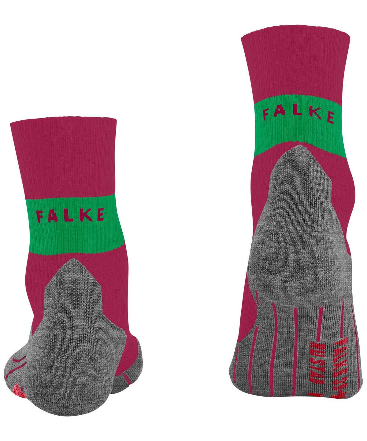 Women Falke RU Compression Stabilizing Running Socks Sports Socks Red | KECTIP194