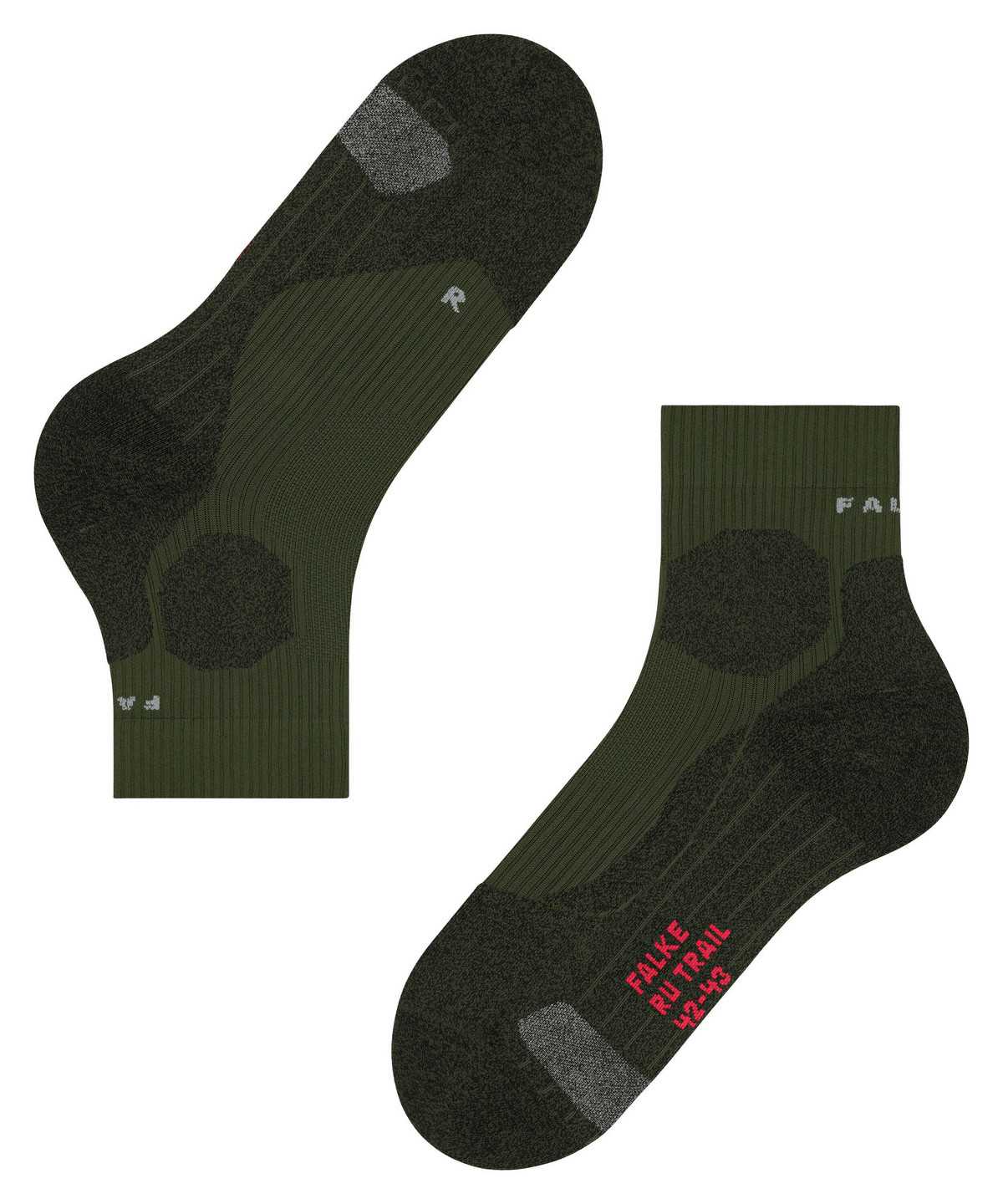 Women Falke RU Trail Grip Running Socks Sports Socks Green | NMJYFC304