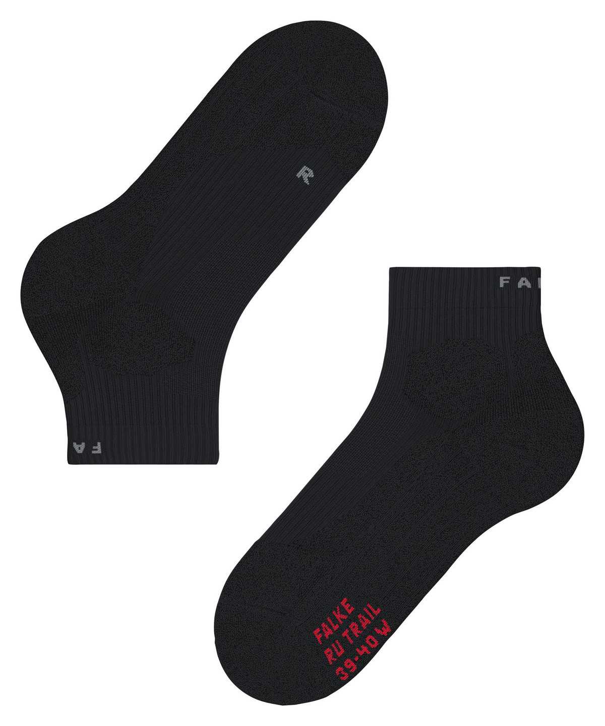 Women Falke RU Trail Running Socks Sports Socks Black | PHZBUD624