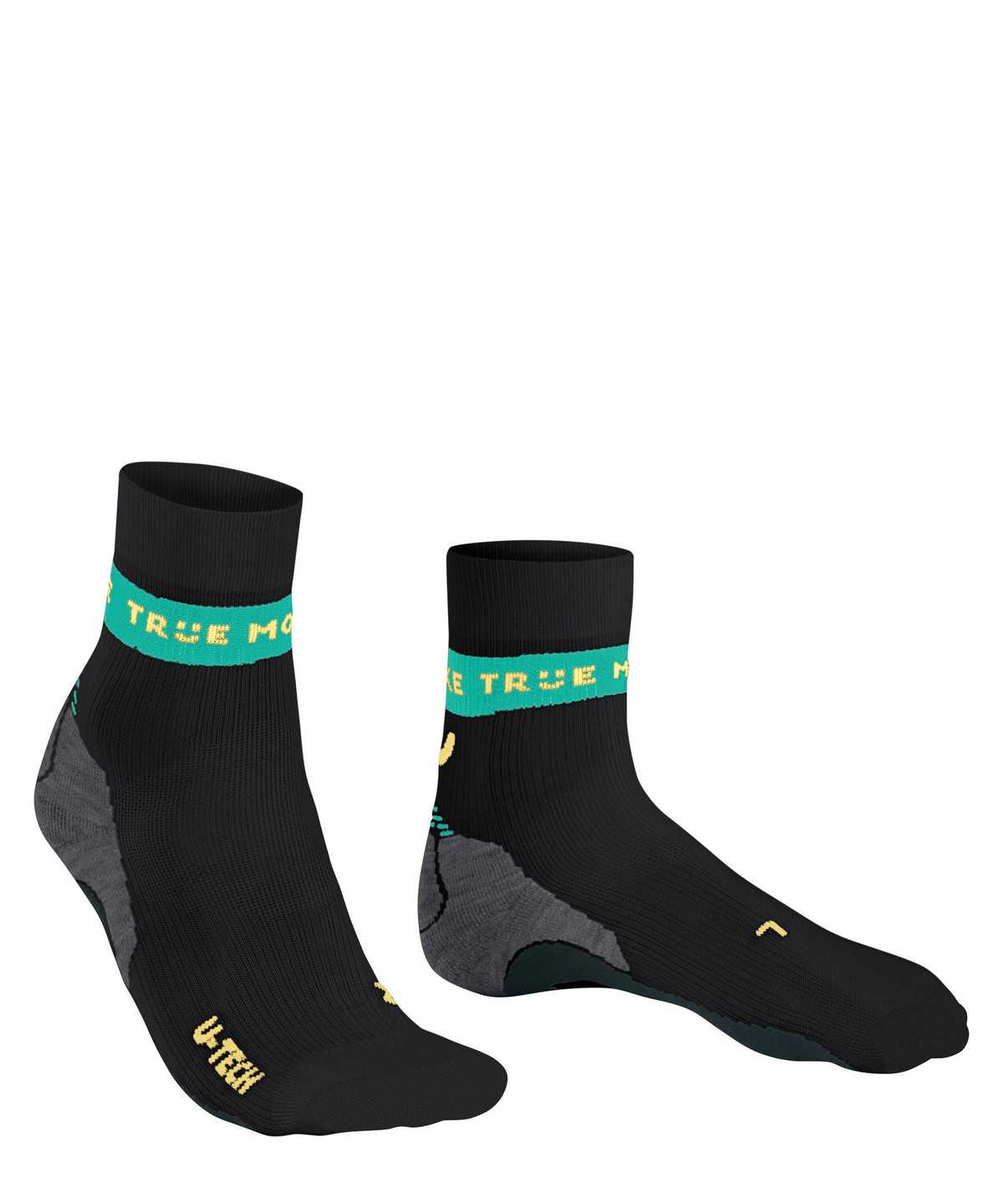 Women Falke RU True Motion Aion Running Socks Sports Socks Black | DQLVUR063