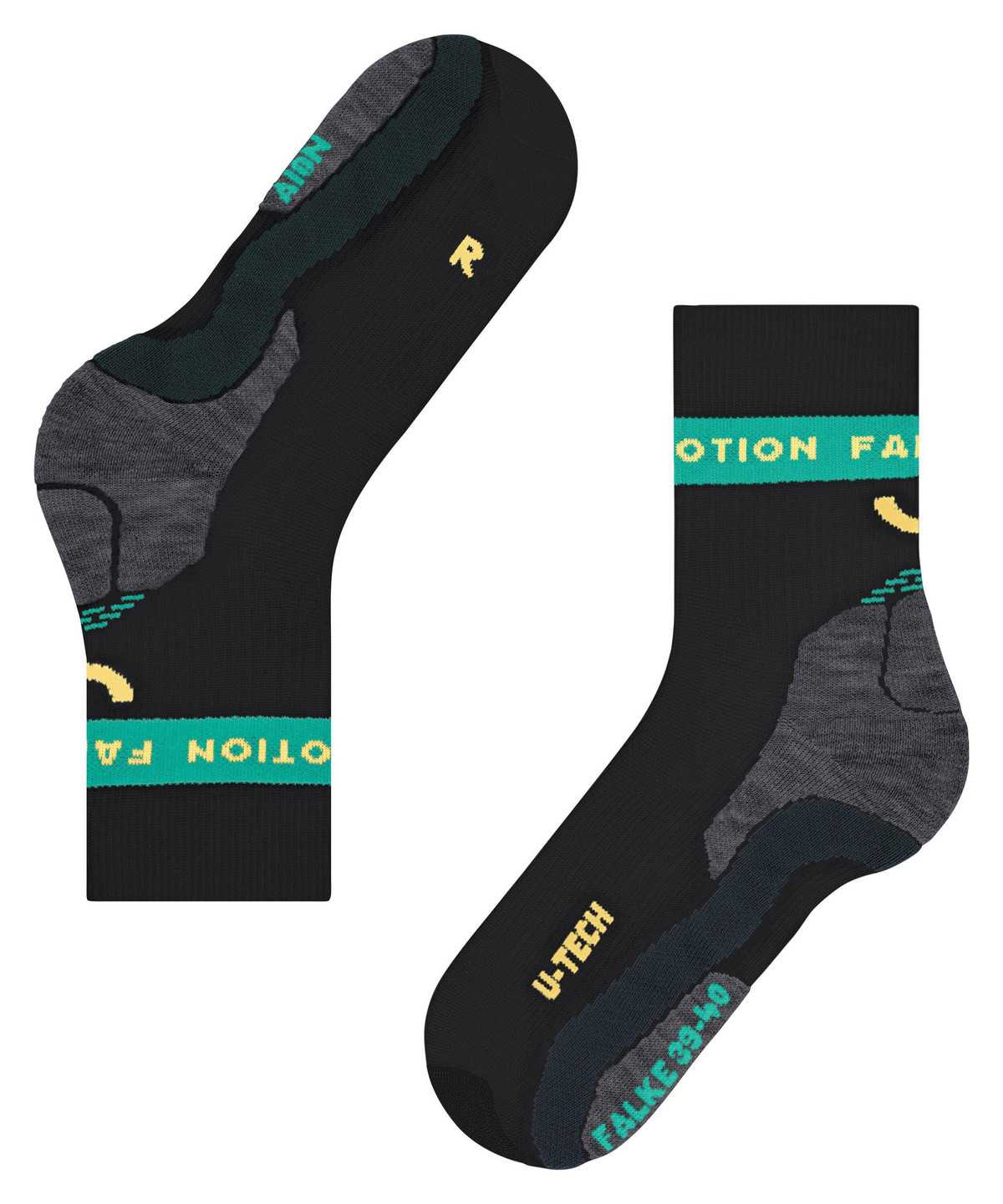 Women Falke RU True Motion Aion Running Socks Sports Socks Black | DQLVUR063