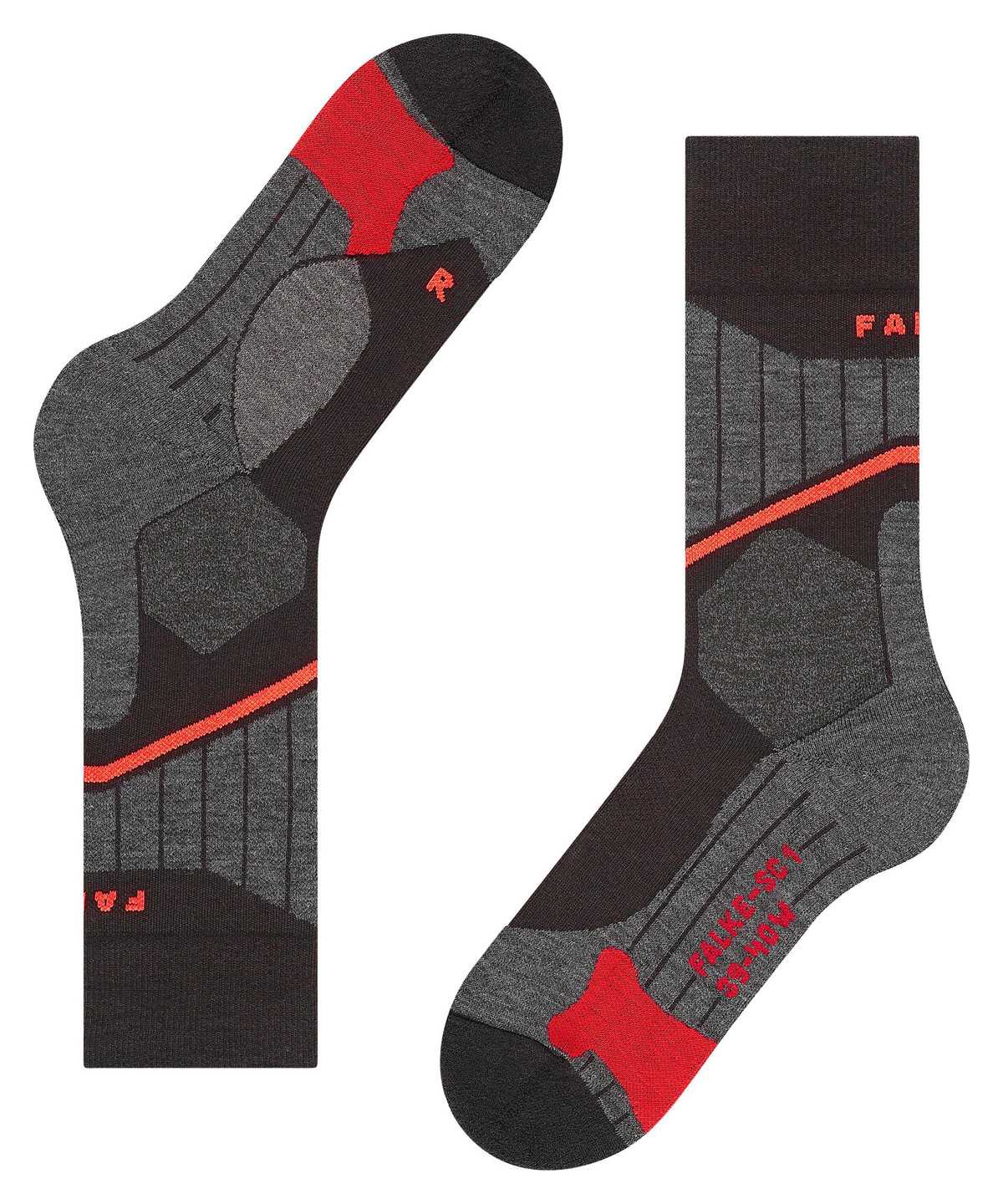 Women Falke SC1 Skiing Socks Sports Socks Black | VFDTOK593