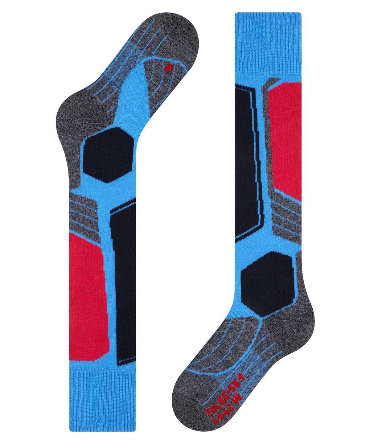 Women Falke SK1 Comfort Skiing Knee-high Socks Sports Socks Blue | YZEKCP137