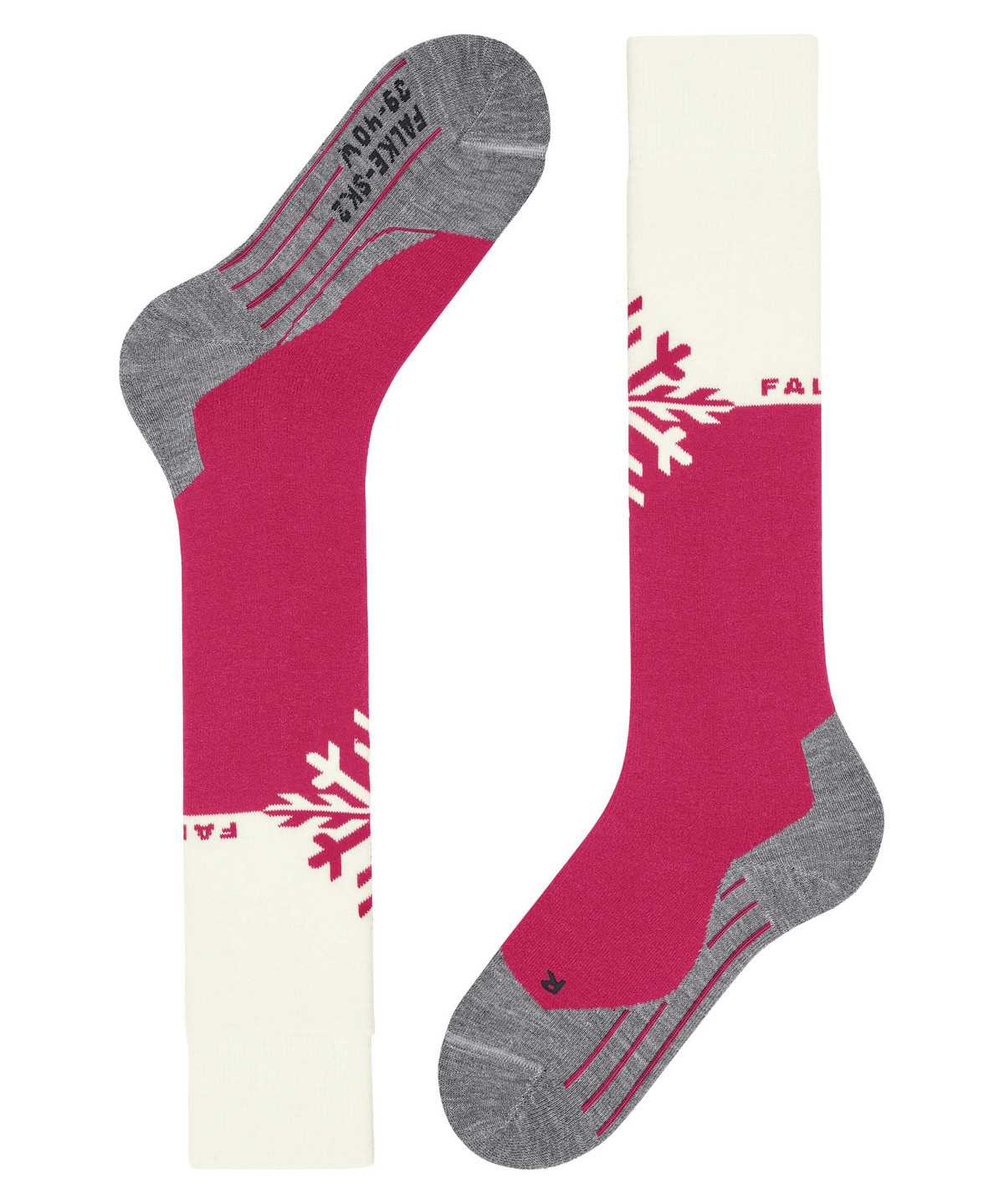 Women Falke SK2 Intermediate Skiing Knee-high Socks Sports Socks Red | VTXQMD836