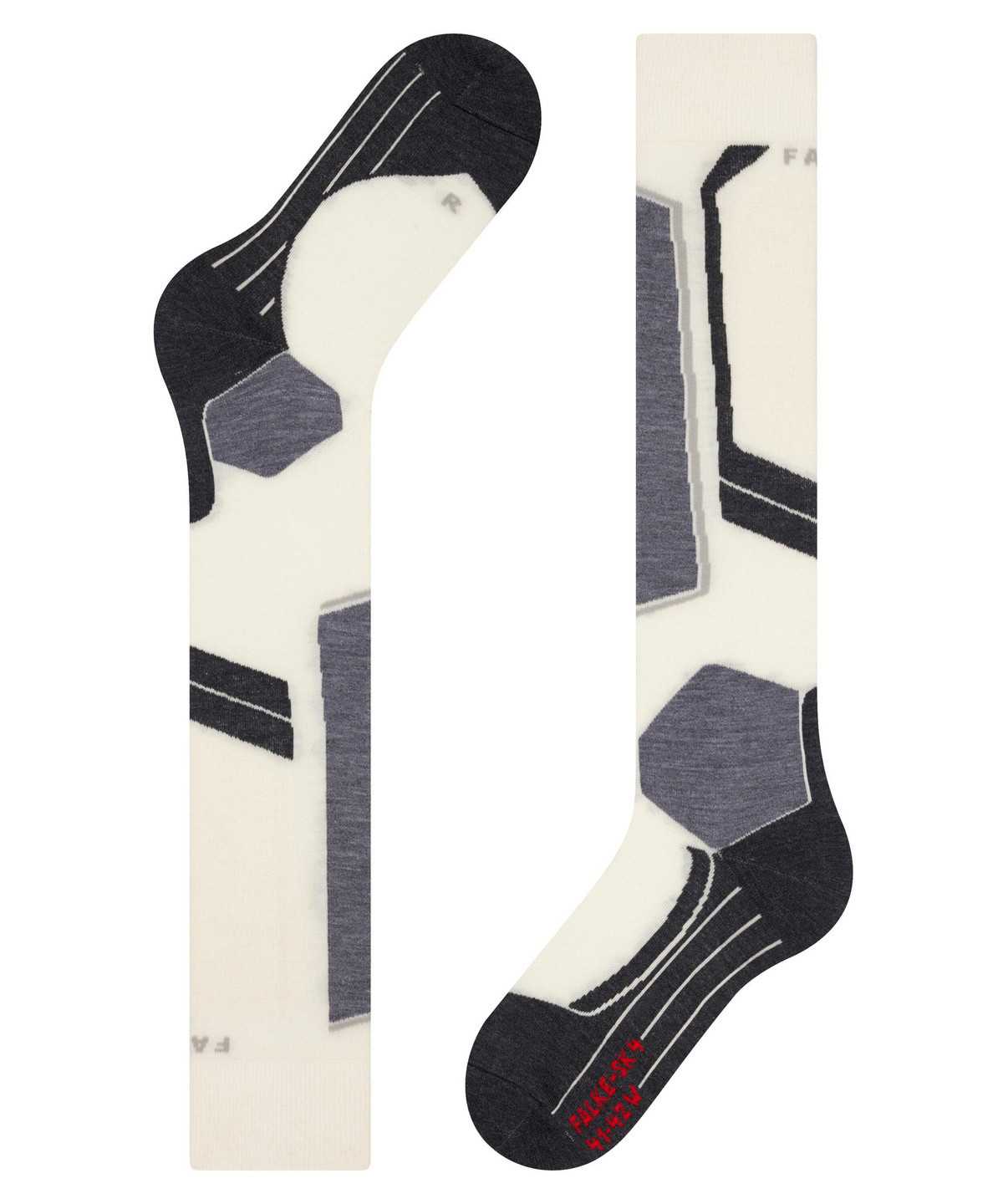 Women Falke SK4 Advanced Skiing Knee-high Socks Sports Socks White | HZBDQE934