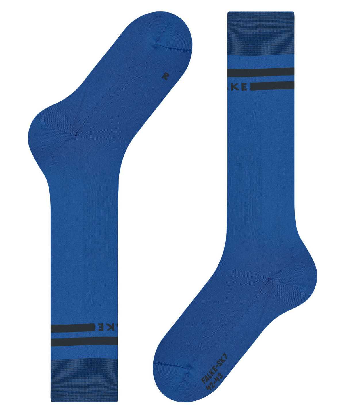 Women Falke SK7 Race Skiing Knee-high Socks Sports Socks Blue | YCAFJR098