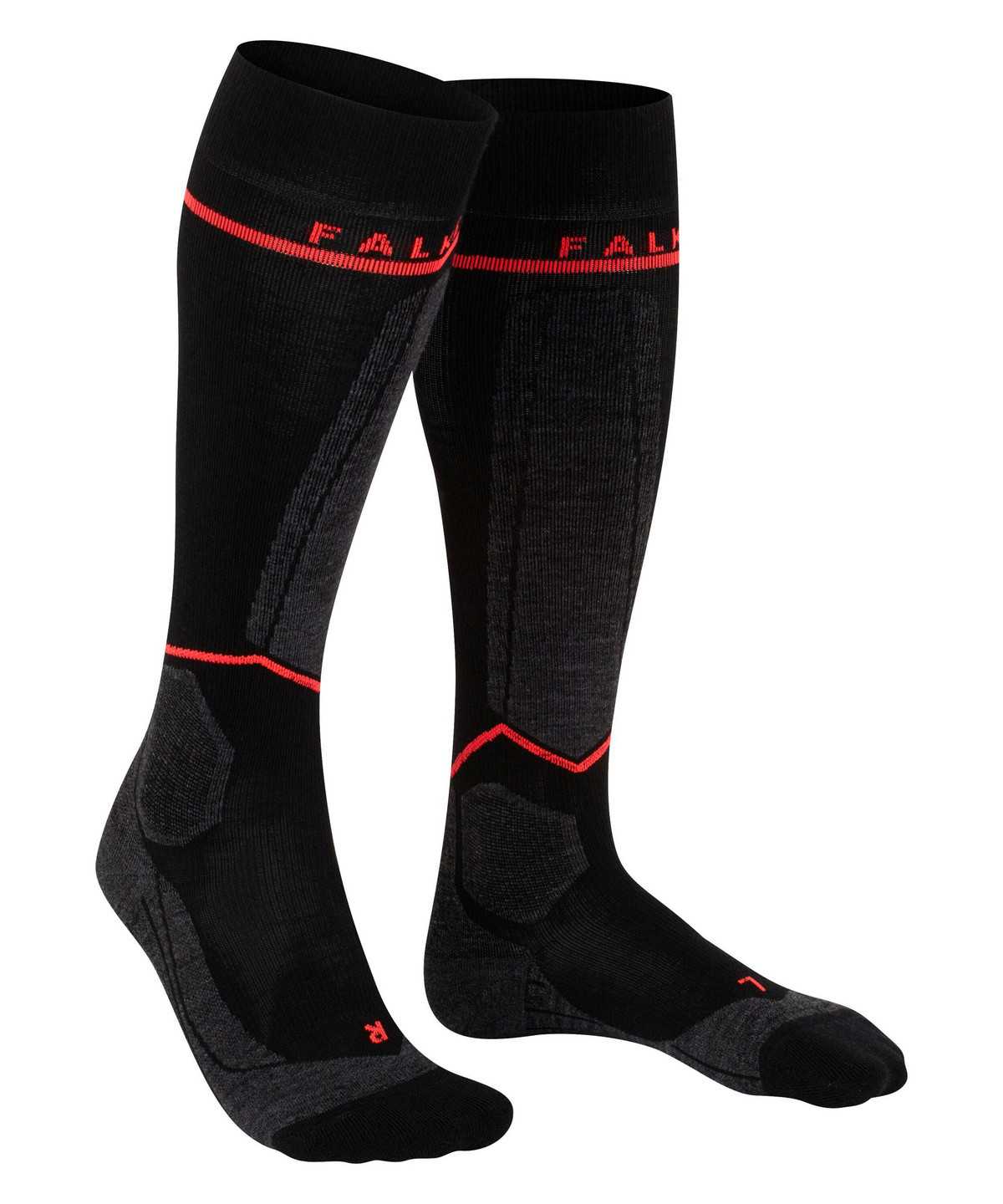 Women Falke SK Compression Wool Skiing Knee-high Socks Sports Socks Black | MPWRTZ325