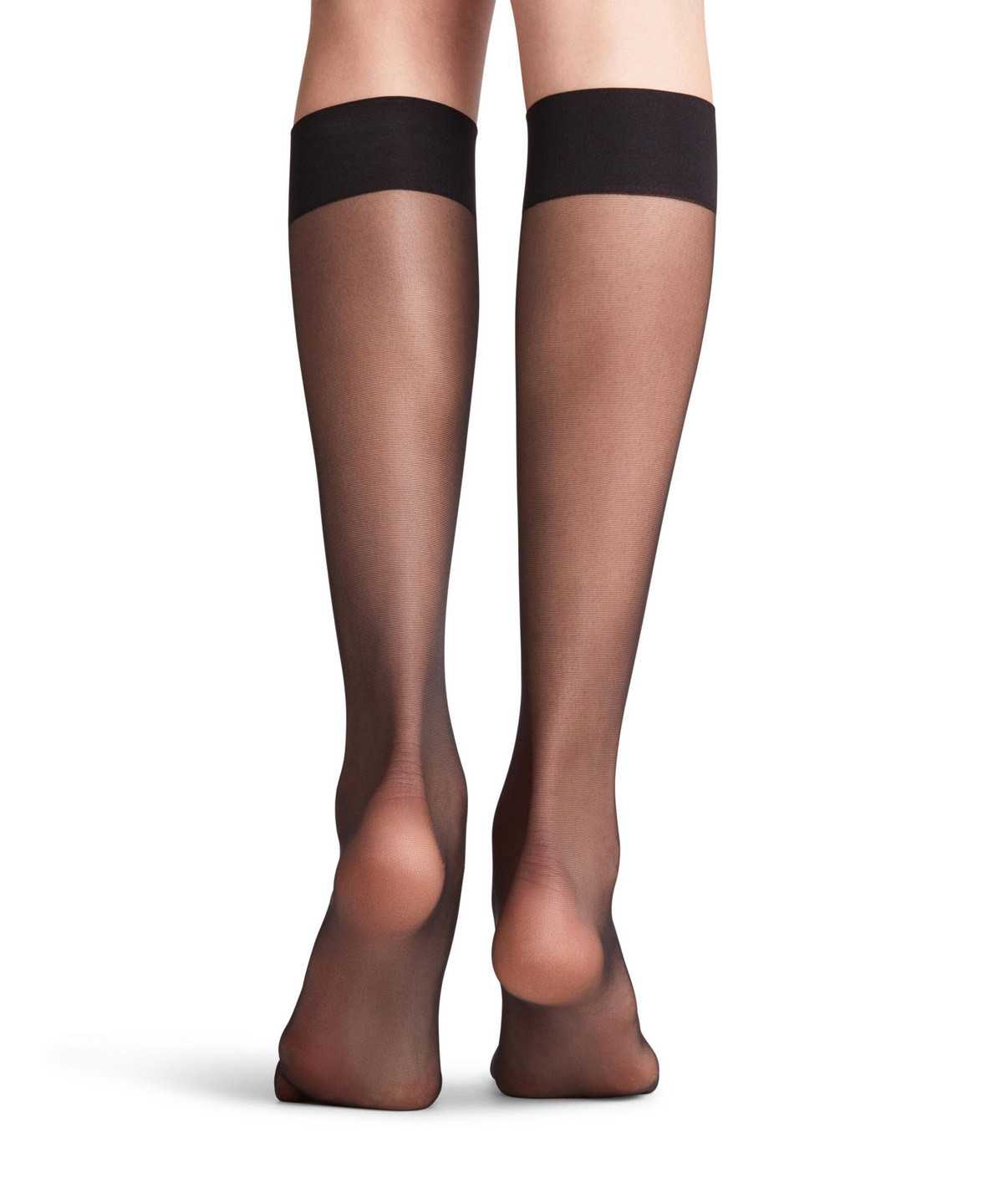 Women Falke Seidenglatt 15 DEN Knee-high Socks Socks Black | PJZNKG250