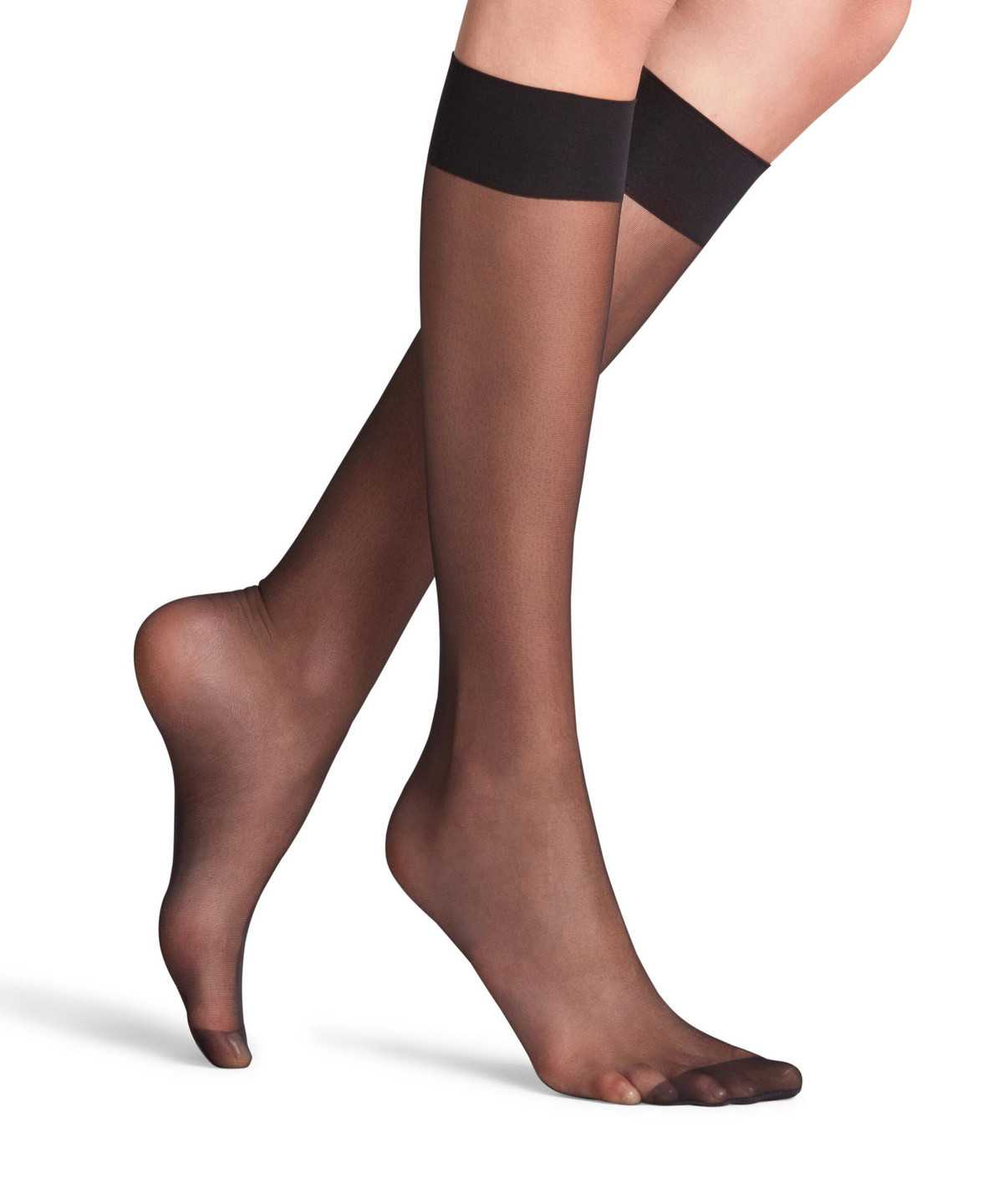 Women Falke Seidenglatt 15 DEN Knee-high Socks Socks Black | PJZNKG250