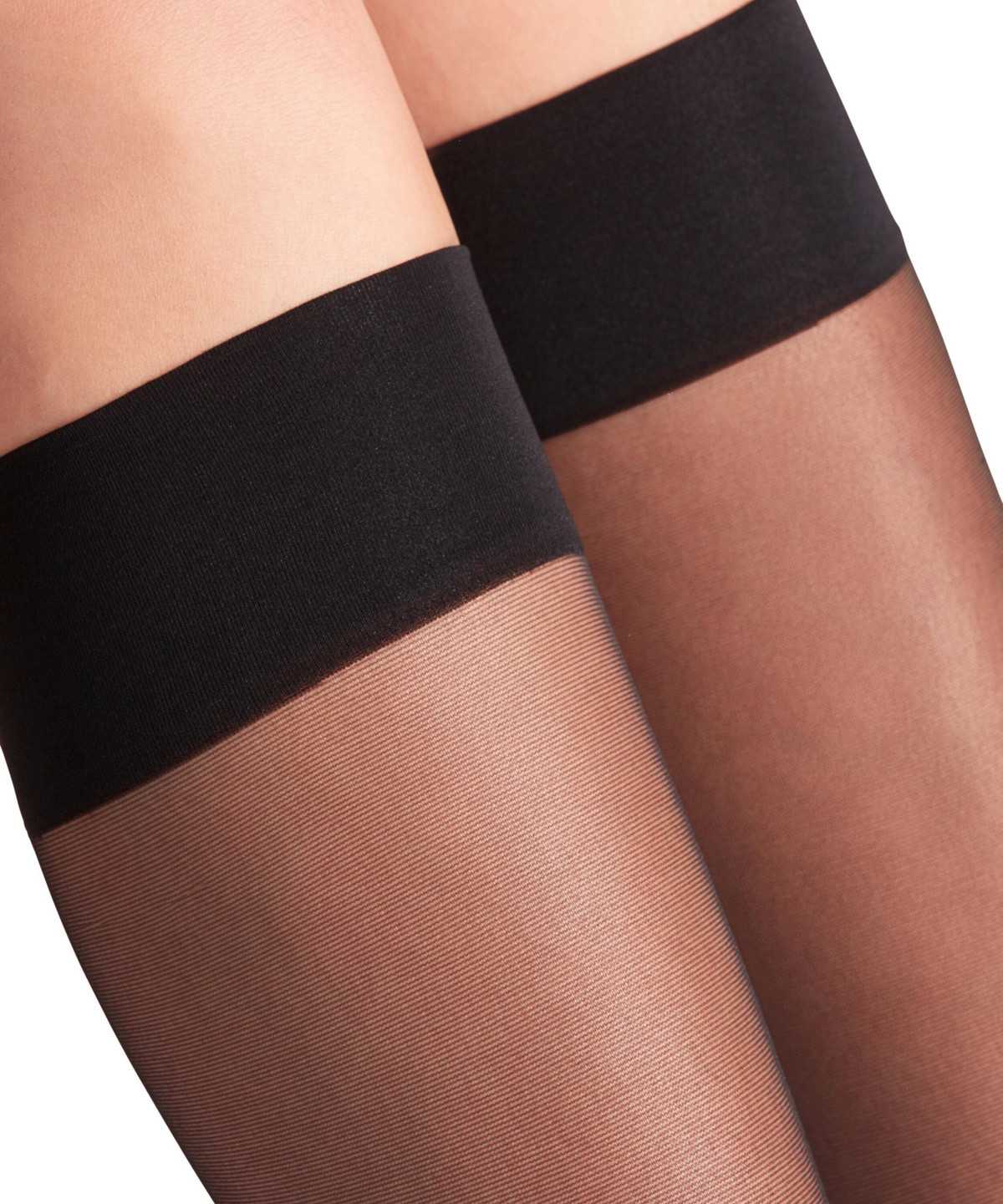 Women Falke Seidenglatt 15 DEN Knee-high Socks Socks Black | PJZNKG250