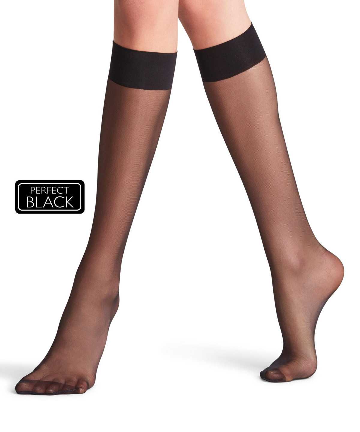 Women Falke Seidenglatt 15 DEN Knee-high Socks Socks Black | PJZNKG250