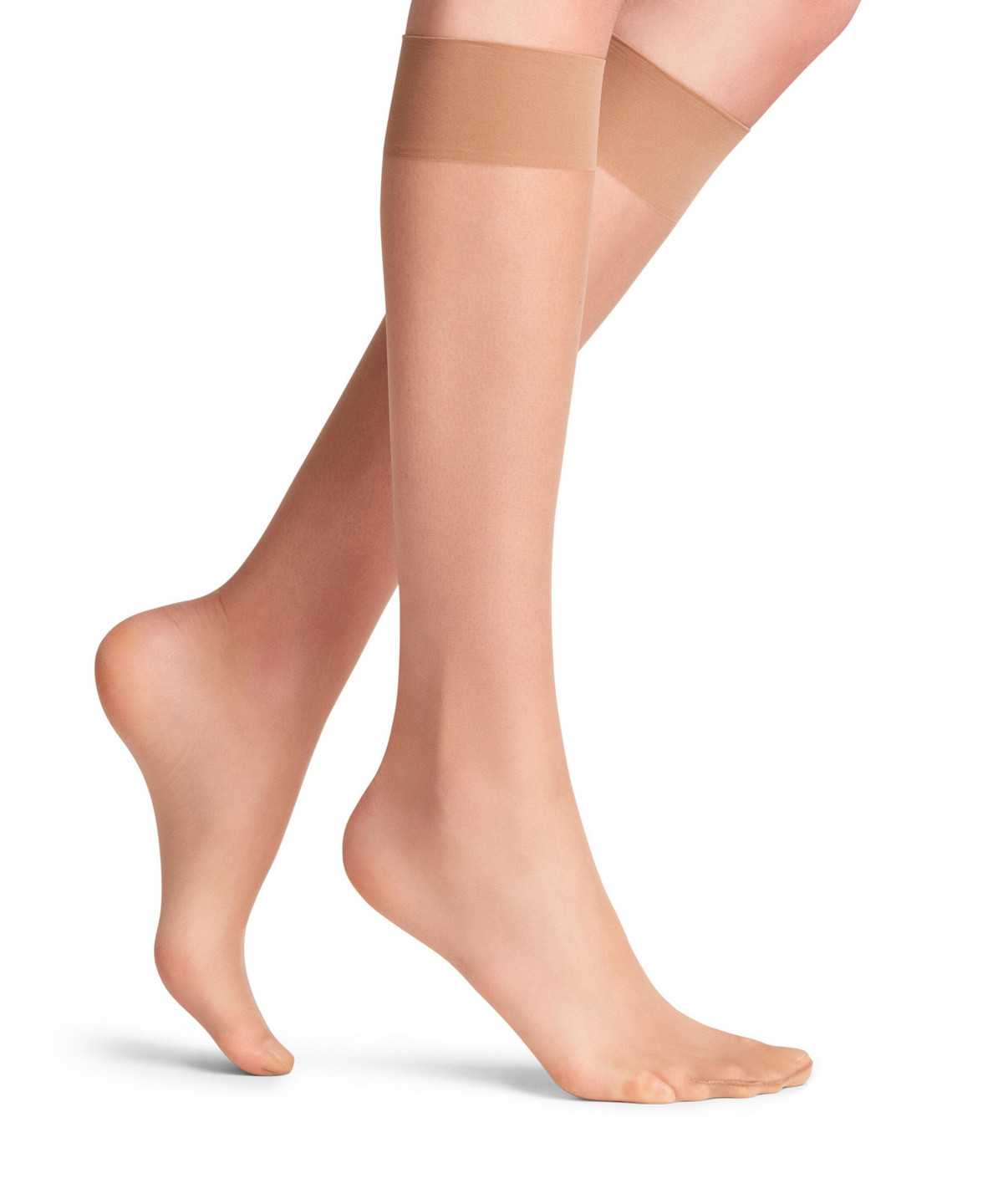 Women Falke Seidenglatt 15 DEN Knee-high Socks Socks Beige | MKRUPN653