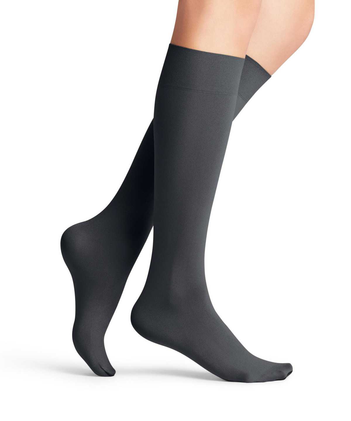 Women Falke Seidenglatt 40 DEN Knee-high Socks Socks Grey | XVONHA051