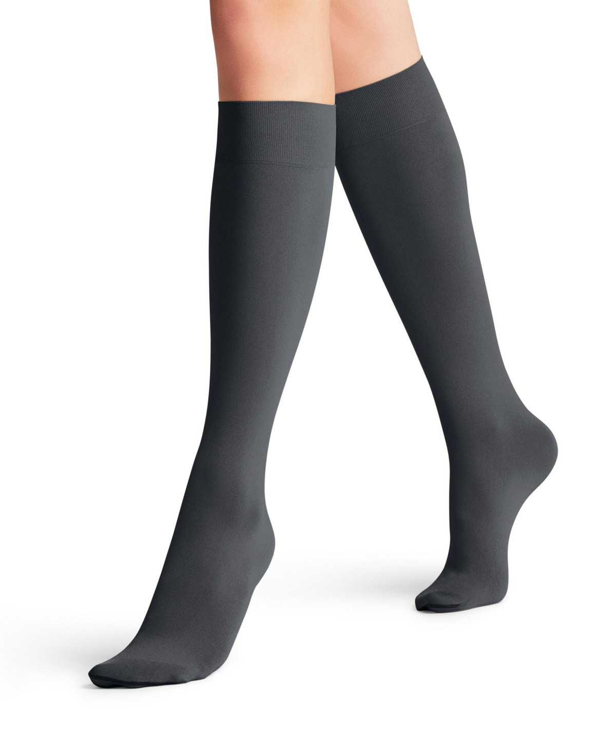 Women Falke Seidenglatt 40 DEN Knee-high Socks Socks Grey | XVONHA051