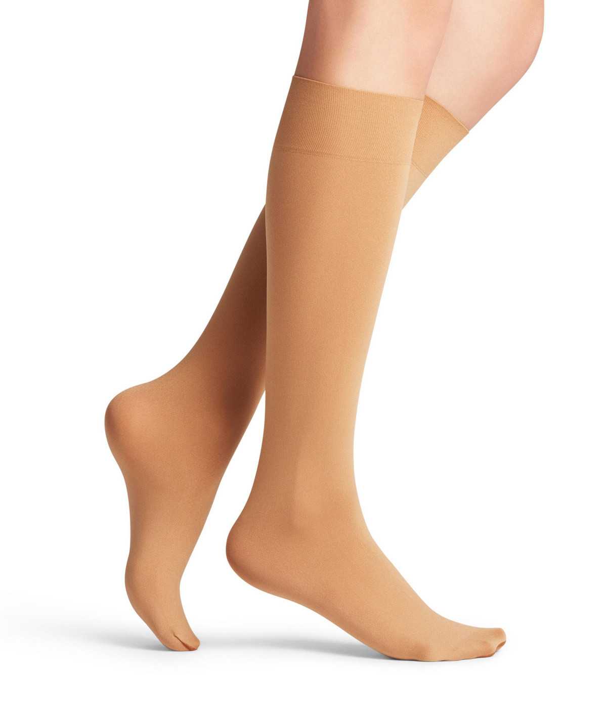 Women Falke Seidenglatt 40 DEN Knee-high Socks Socks Beige | QWRMNO316