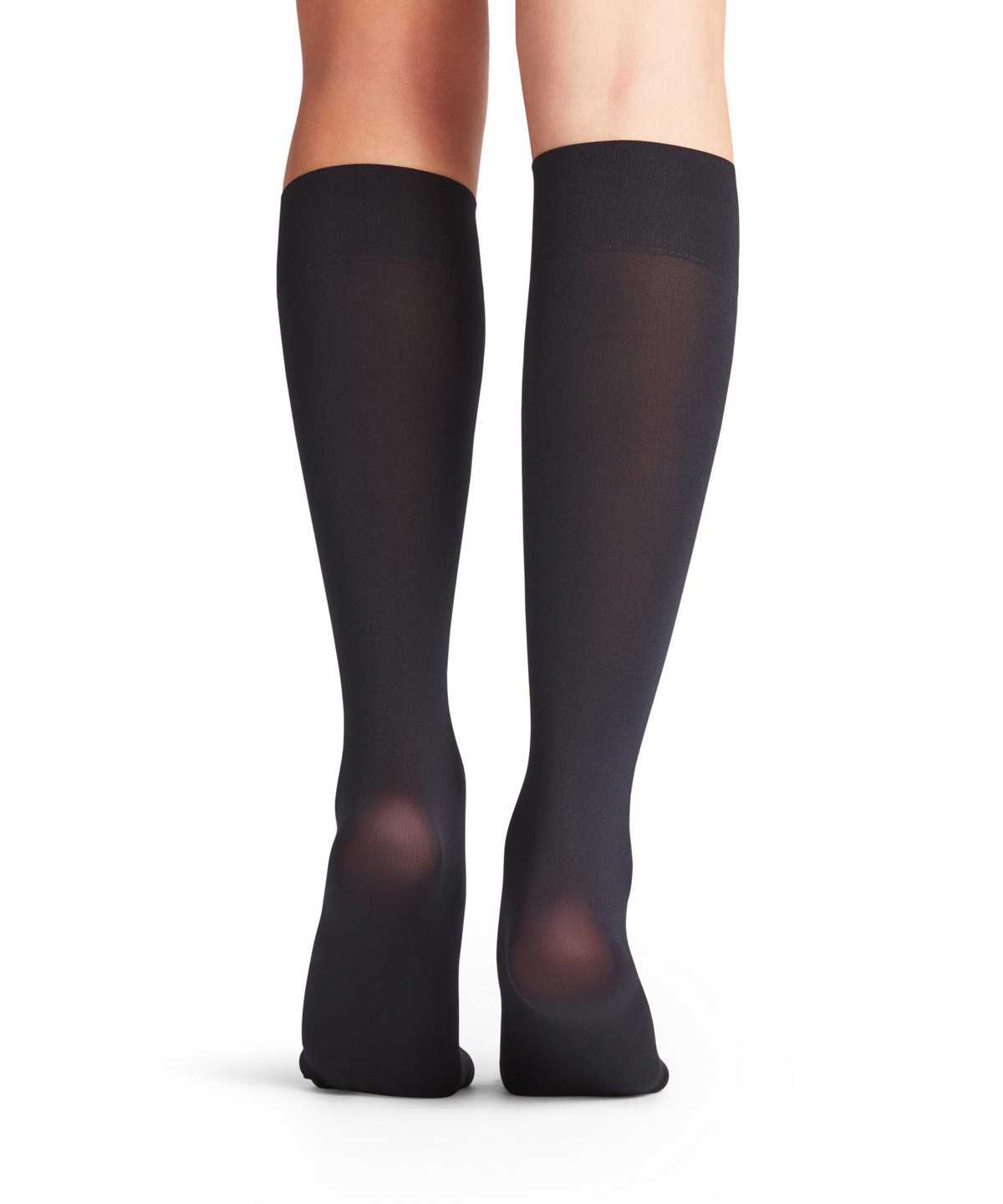 Women Falke Seidenglatt 40 DEN Knee-high Socks Socks Blue | HJVBRW348