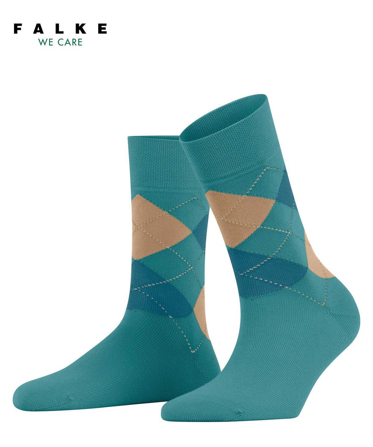 Women Falke Sensitive Argyle Socks Socks Blue | WDNLKX920