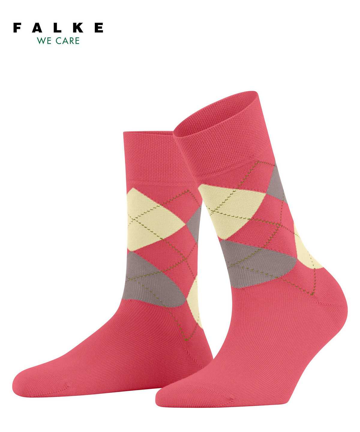 Women Falke Sensitive Argyle Socks Socks Red | VQKEZI045