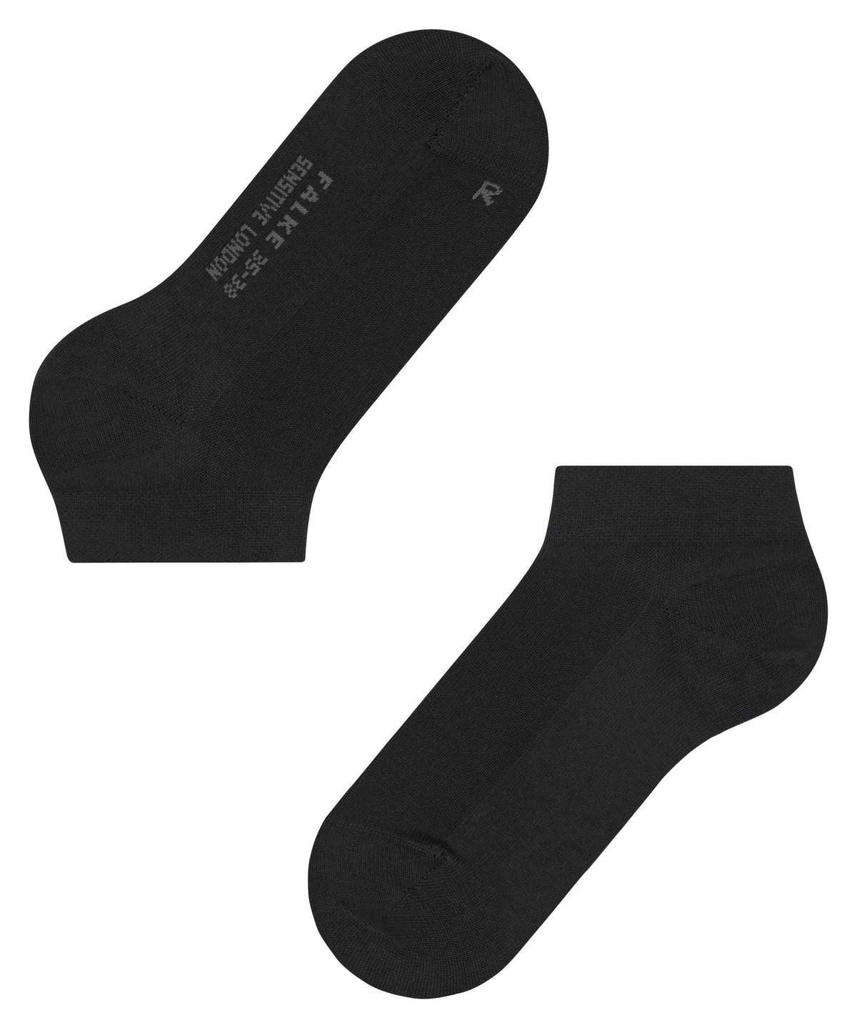 Women Falke Sensitive London Sneaker socks Socks Black | CBAQGT754