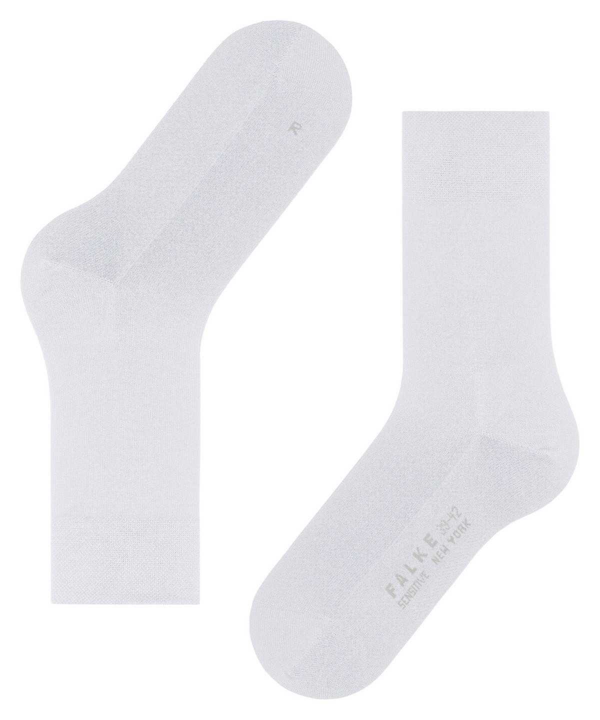 Women Falke Sensitive New York Socks Socks White | DJWMNP452