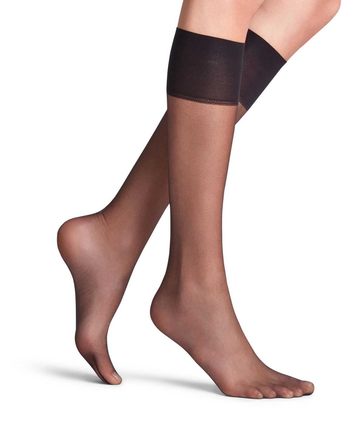 Women Falke Shelina 12 DEN Knee-high Socks Socks Black | UNDICQ981