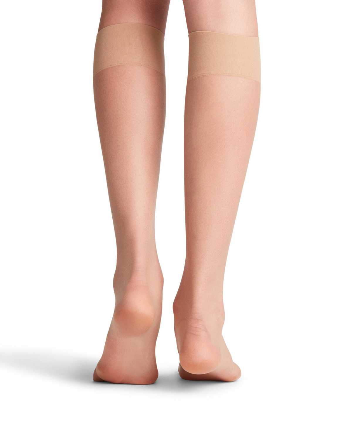 Women Falke Shelina 12 DEN Knee-high Socks Socks Beige | UCDWRI693